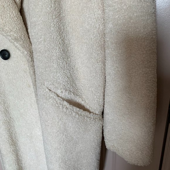 Lucky Brand Double Breasted Faux Teddy Fur Coat 2X - Picture 4 of 12